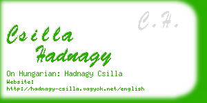 csilla hadnagy business card